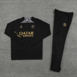 Conjunto de Treino PSG Jaqueta+Calça Preto 2023/24