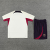 Conjunto de Treino PSG Camisa Bege + Bermuda Roxo 2023/24