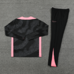 Conjunto de Treino PSG Jaqueta+Calça Preta/Rosa 2024/25