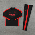 Conjunto de Treino PSG Jaqueta+Calça Preto/Laranja 2022/23