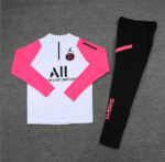 Conjunto de Treino PSG Jaqueta+Calça Rosa/Branco 2021/22