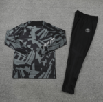 Conjunto de Treino PSG Jaqueta+Calça Preta/Cinza 2022/23