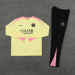Conjunto de Treino PSG Jaqueta+Calça Amarelo/Rosa 2024/25