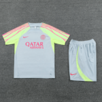 Conjunto de Treino PSG Camisa Cinza + Bermuda Cinza 2023/24