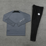 Conjunto de Treino PSG Jaqueta+Calça Cinza Escuro/Preta 2023/24