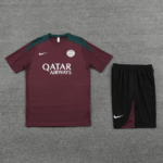 Conjunto de Treino PSG Camisa Vinho+ Bermuda Preto 2024/25