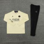 Conjunto de Treino PSG Jaqueta+Calça Bege/Preta 2023/24