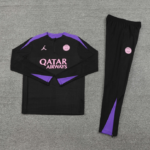 Conjunto de Treino PSG Jaqueta + Calça Preta/Roxo 2024/25