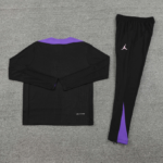 Conjunto de Treino PSG Jaqueta + Calça Preta/Roxo 2024/25