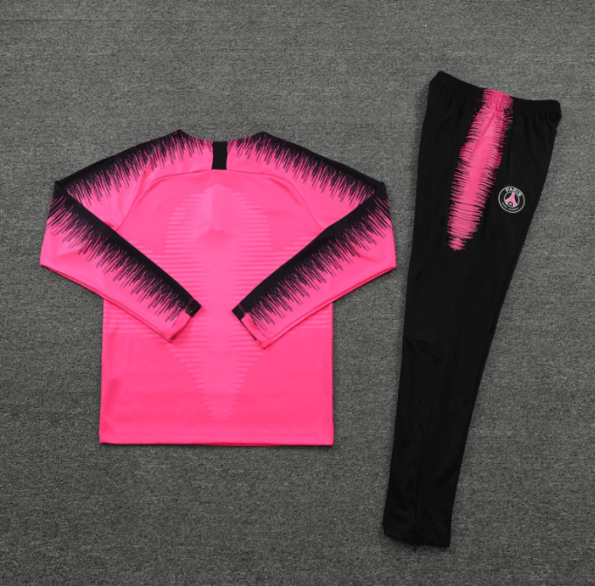 Conjunto de Treino PSG Jaqueta + Calça Rosa/Preta 2018/19