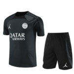 Conjunto de Treino PSG Camisa + Bermuda Cinza Chumbo 2023/24