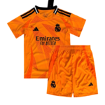 Kit Infantil Real Madrid Laranja III Third 2024/25 Unissex
