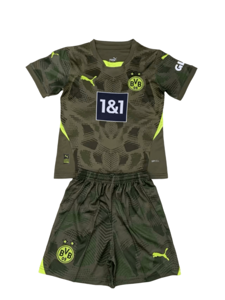 Kit Infantil Borussia Dortmund Verde Goleiro 2024/25 Unissex