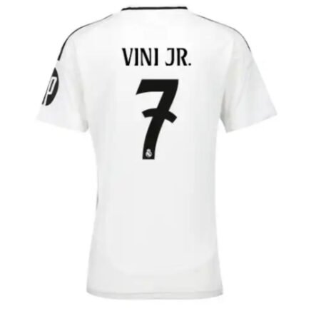 Camisa I Real Madrid Branca 2024/25 Vini Jr #7 Feminina