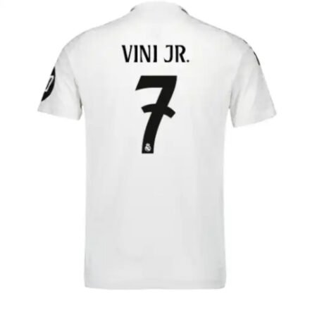 Camisa I Real Madrid Branca 2024/25 Vini Jr #7 Jogador