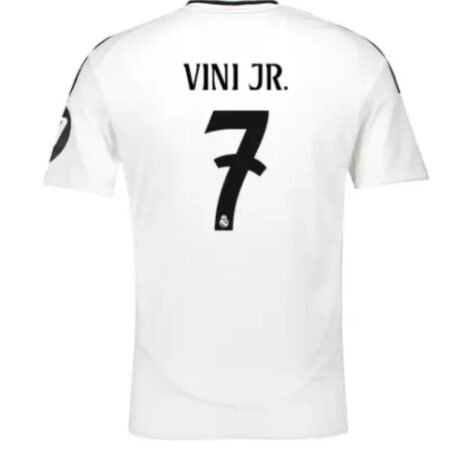 Camisa I Real Madrid Branca 2024/25 Vini Jr #7 Masculina