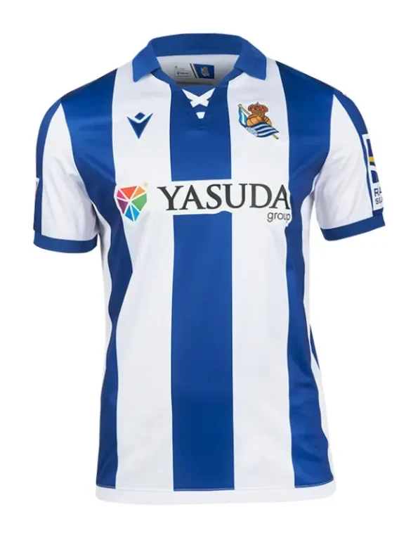 Camisa Real Sociedad Home I Azul/Branca 2024/25 Masculina