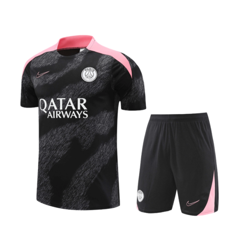 Conjunto de Treino PSG Camisa Cinza+ Bermuda Cinza 2024/25