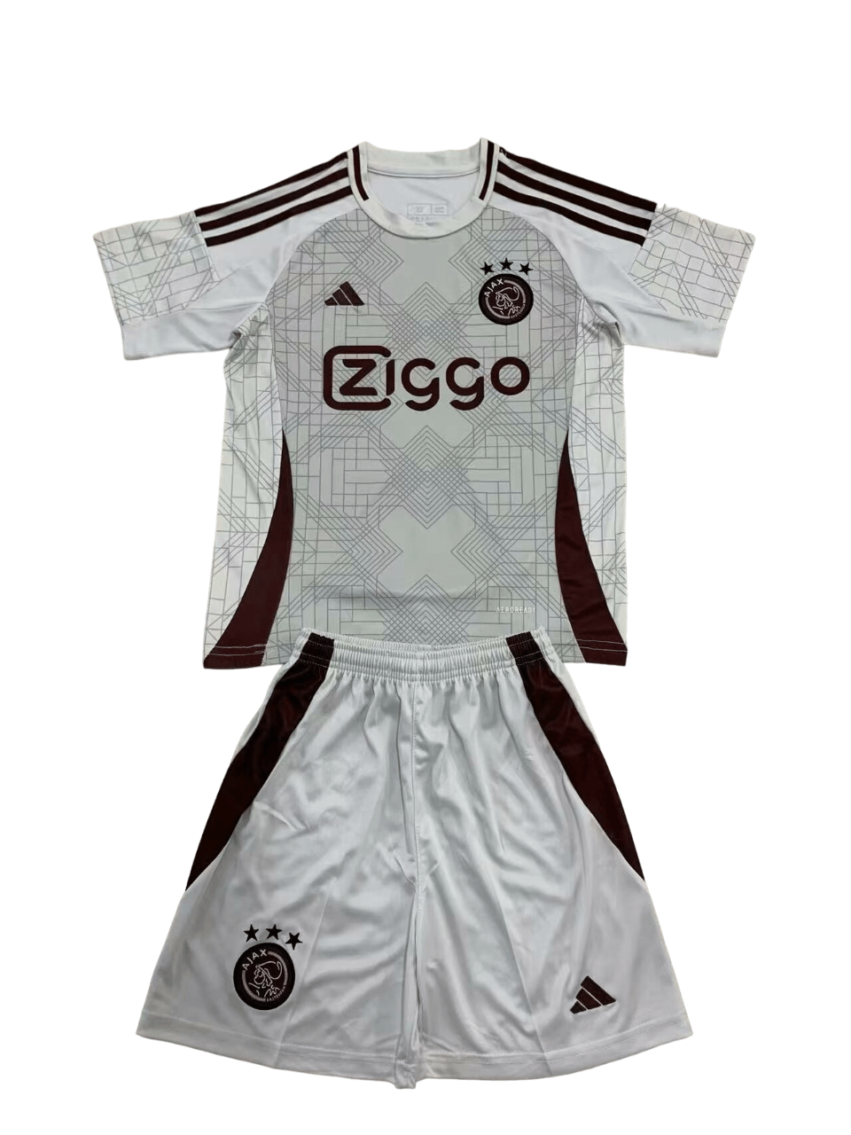 Kit Infantil Ajax Branca Third III 2024/25 Unissex Kit Infantil Ajax Branca Third III 2024/25 Unissex