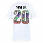 Camisa Real Madrid Branca I Vini Jr. #20 2022/23 common goal