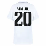 Camisa Real Madrid Branca I Vini Jr. #20 2022/23 Masculina