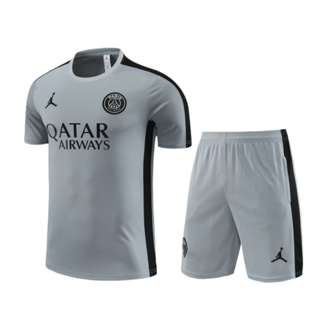 Conjunto de Treino PSG Camisa + Bermuda Cinza 2023/24