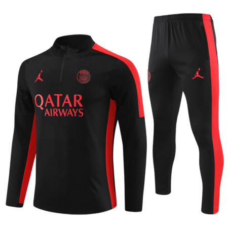 Conjunto de Treino PSG Jaqueta+Calça Preto/Laranja 2022/23