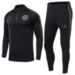 Conjunto de Treino PSG Jaqueta+Calça Cinza/Preta