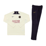 Conjunto de Treino PSG Jaqueta Bege + Calça Preta 2023/24