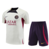 Conjunto de Treino PSG Camisa Bege + Bermuda Roxo 2023/24