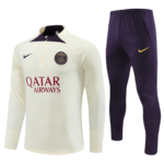 Conjunto de Treino PSG Jaqueta Bege + Calça Preta 2023/24