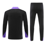 Conjunto de Treino PSG Jaqueta + Calça Preta/Roxo 2024/25