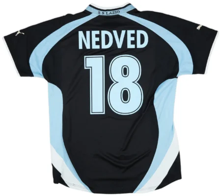 Camisa Lazio Preta Away II 1999 Nedved #18