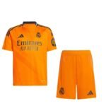 Kit Infantil Real Madrid Reserva Laranja II 2024/25 Unissex