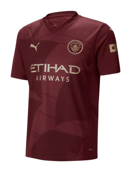 Camisa Manchester City Bordô Três III 2024/25 Masculina