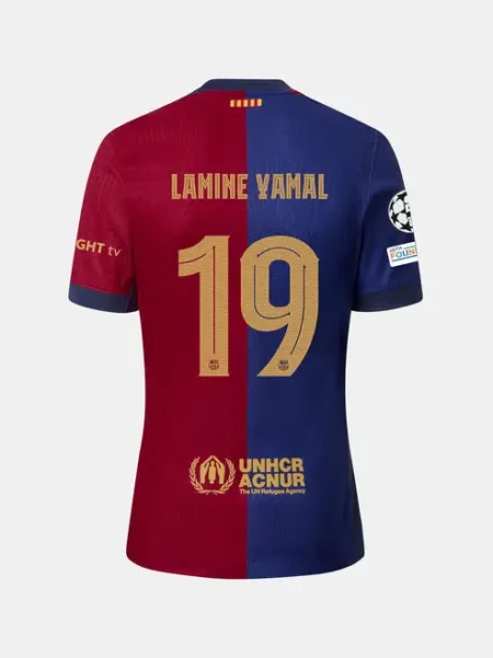 Camisa Barcelona Home I Lamine Yamal 19 Vermelha 2024/25