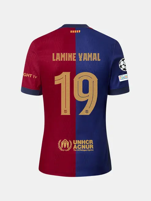 camisa-barcelona-home-vermelha-lamine-yamal-19-2024-25-masculina-1 Camisa Barcelona Home I Lamine Yamal 19 Vermelha 2024/25
