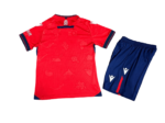 Kit Infantil Titular Osasuna Vermelha I 2024/25 Unissex