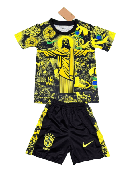 Kit Infantil Brasil Cristo Redentor Amarela 2024/25 Unissex