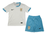 Kit Infantil Reserva Uruguai Branca Away II 2024/25 Unissex