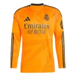 Camisa-reserva-Real-Madrid-bellingham-5-laranja-2024-25-Manga-Longa-loja-malta-esportes