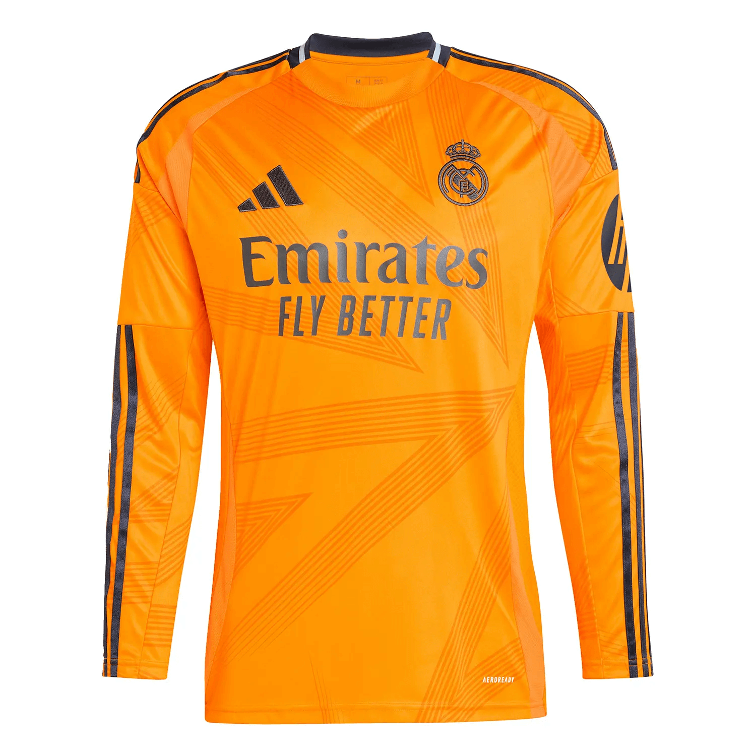 Camisa-reserva-real-madrid-mbappe-9-Manga-Comprida-2024-25-laranja-loja-malta-esportes Camisa Reserva Real Madrid Mbappe #9 Manga Comprida 2024/25 Laranja