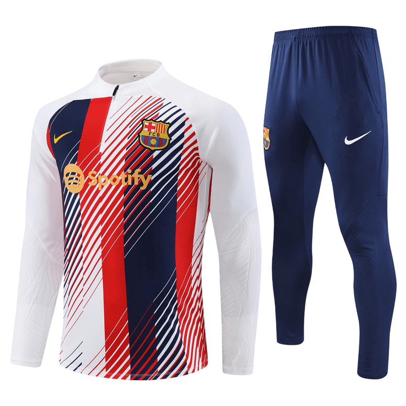Conjunto-de-treino-barcelona-azul-branca-2023-24-jaqueta-calca-loja-malta-esportes (3) Conjunto Barcelona Treino Jaqueta/Calça Branca 2023/24