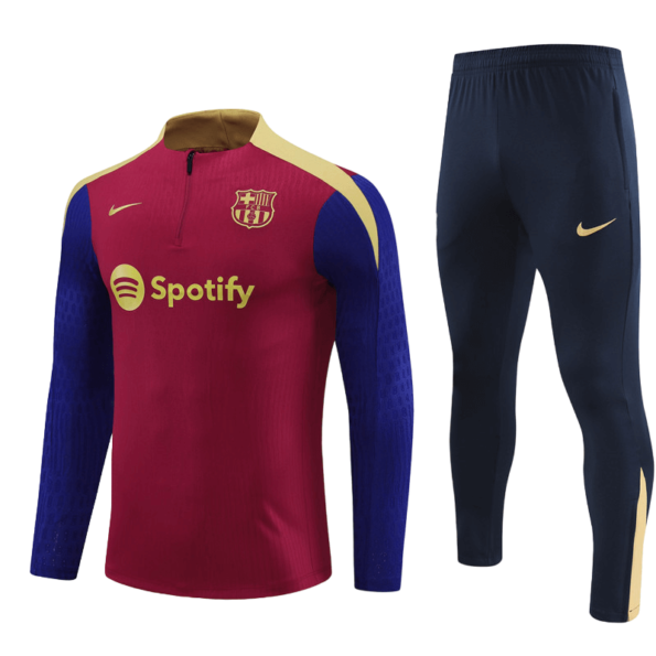 Conjunto Barcelona Treino Jaqueta/Calça Vermelha 2024/25 Jogador