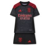 Kit Infantil Benfica Reserva Preta Away II 2024/25 Unissex