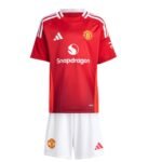 Kit Infantil Manchester United Vermelha I Home 2024/25 Unissex