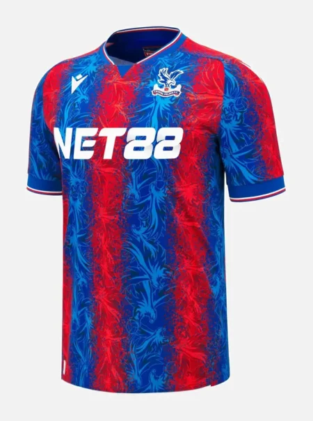 Camisa Titular Crystal Palace Azul/Vermelha I 2024/25 Masculina