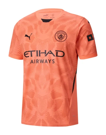 Camisa Manchester City Laranja Goleiro 2024/25 Masculina