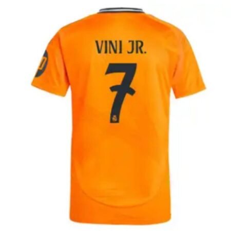 Camisa Reserva Real Madrid Vini Jr #7 Laranja 2024/25