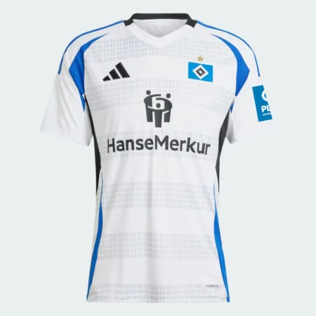 Camisa Titular Hamburger SV Branca I 2024/25 Masculina